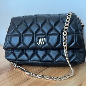 Jason Wu Quilted Black Shoulder Bag With Gold Chain